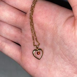 10K Gold January Birthstone Necklace